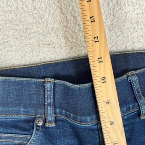 Spanx Women Flare Jeans Small Petite Midnight Shade Indigo Blue Boho Western NWT - Picture 8 of 11